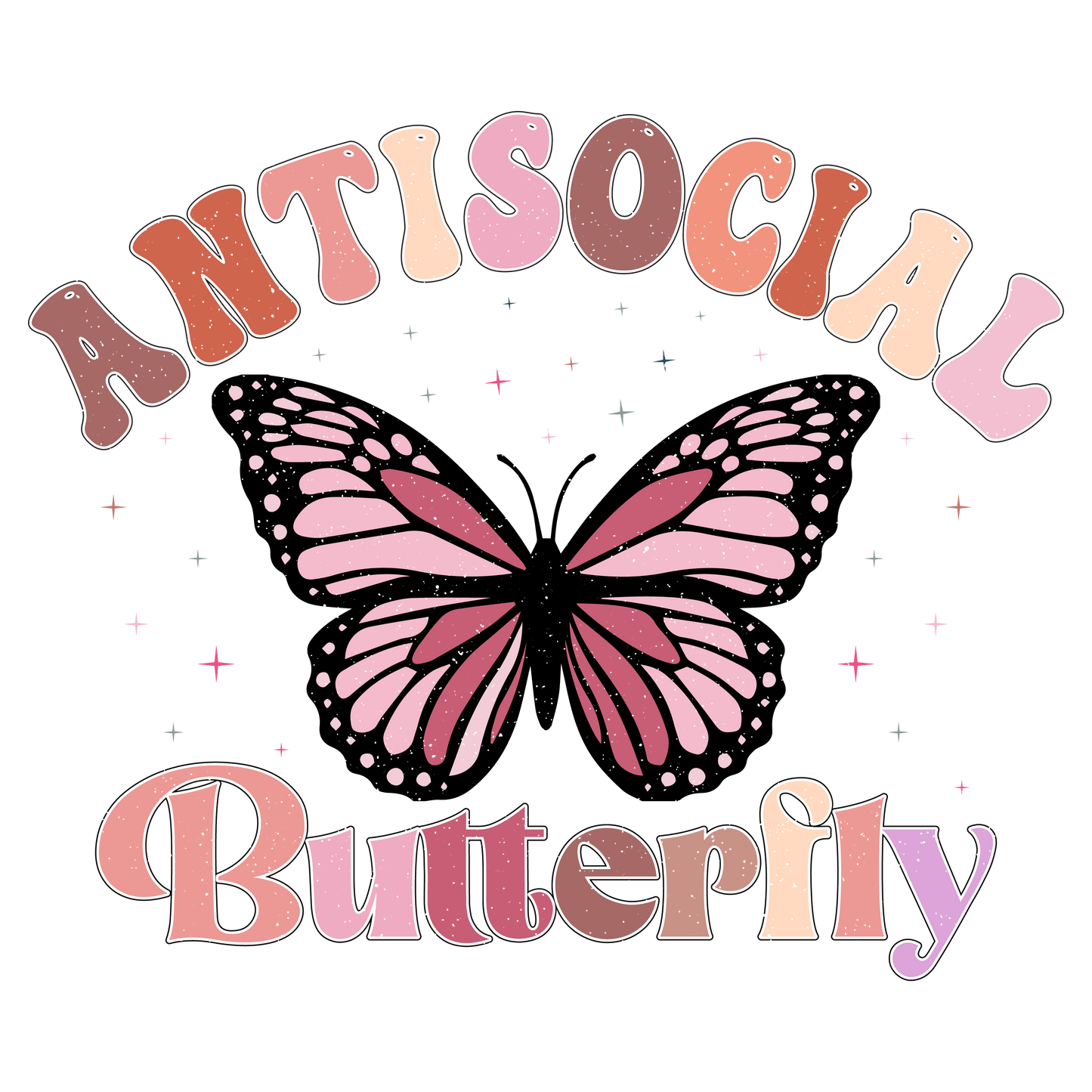 DTF Prints - Anti Social Butterfly