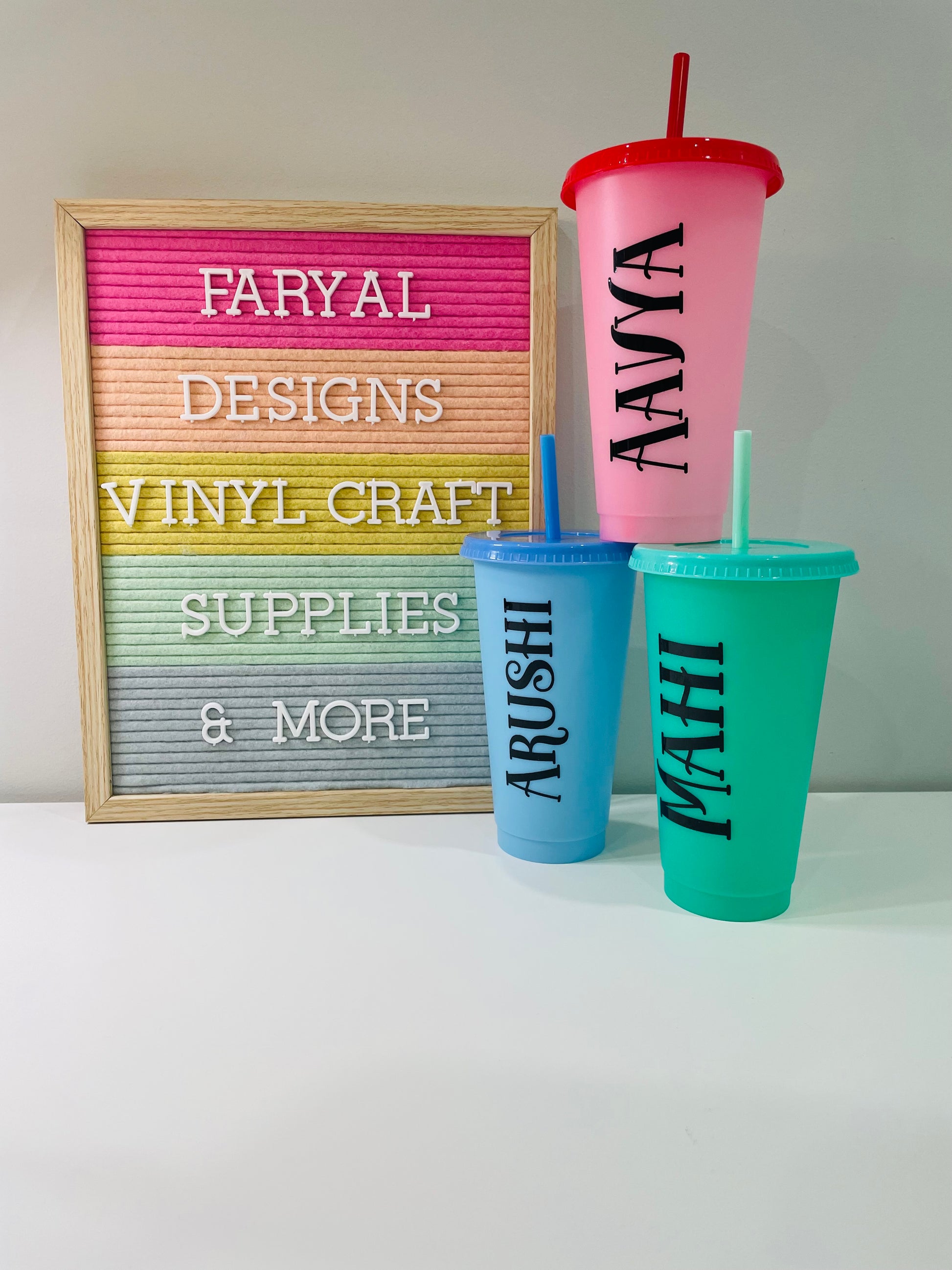 Colour Change Cups (Set of 5) 24Oz - FARYAL DESIGNS PTY LTD