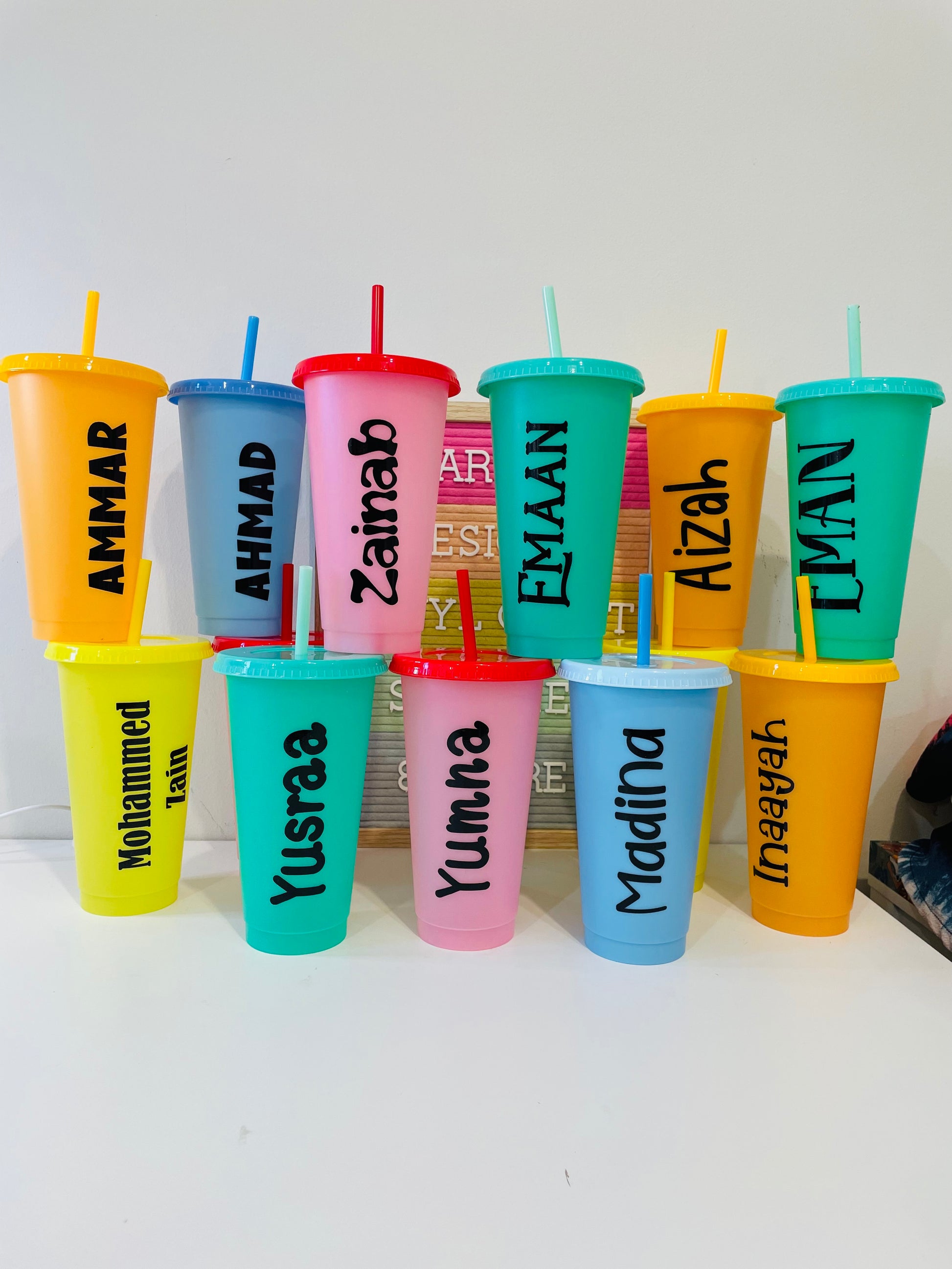 Colour Change Cups (Set of 5) 24Oz - FARYAL DESIGNS PTY LTD