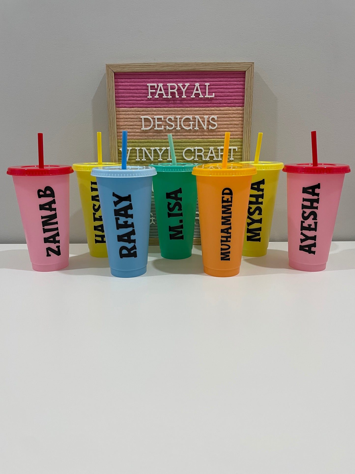 Colour Change Cups (Set of 5) 24Oz - FARYAL DESIGNS PTY LTD