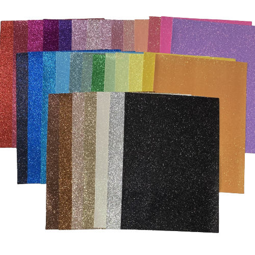 Silver Fine Glitter Faux Leather - FARYAL DESIGNS PTY LTD