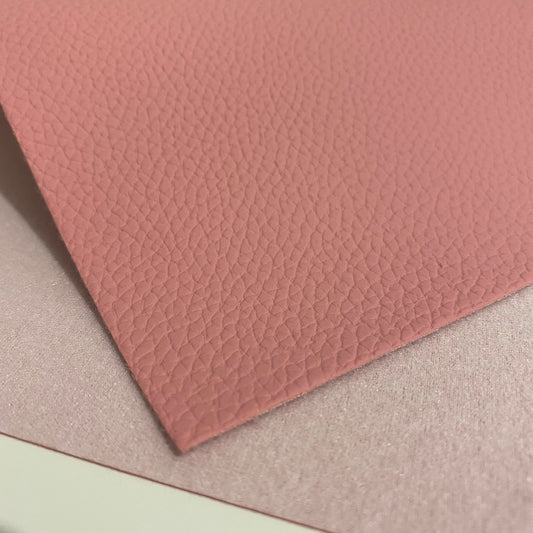 Baby Pink Litchi Faux Leather