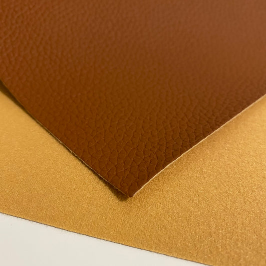 Brown Litchi Faux Leather