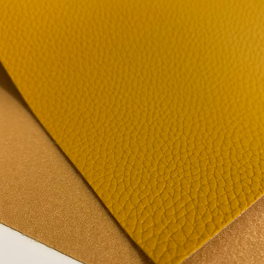 Butterscotch Yellow Litchi Faux Leather