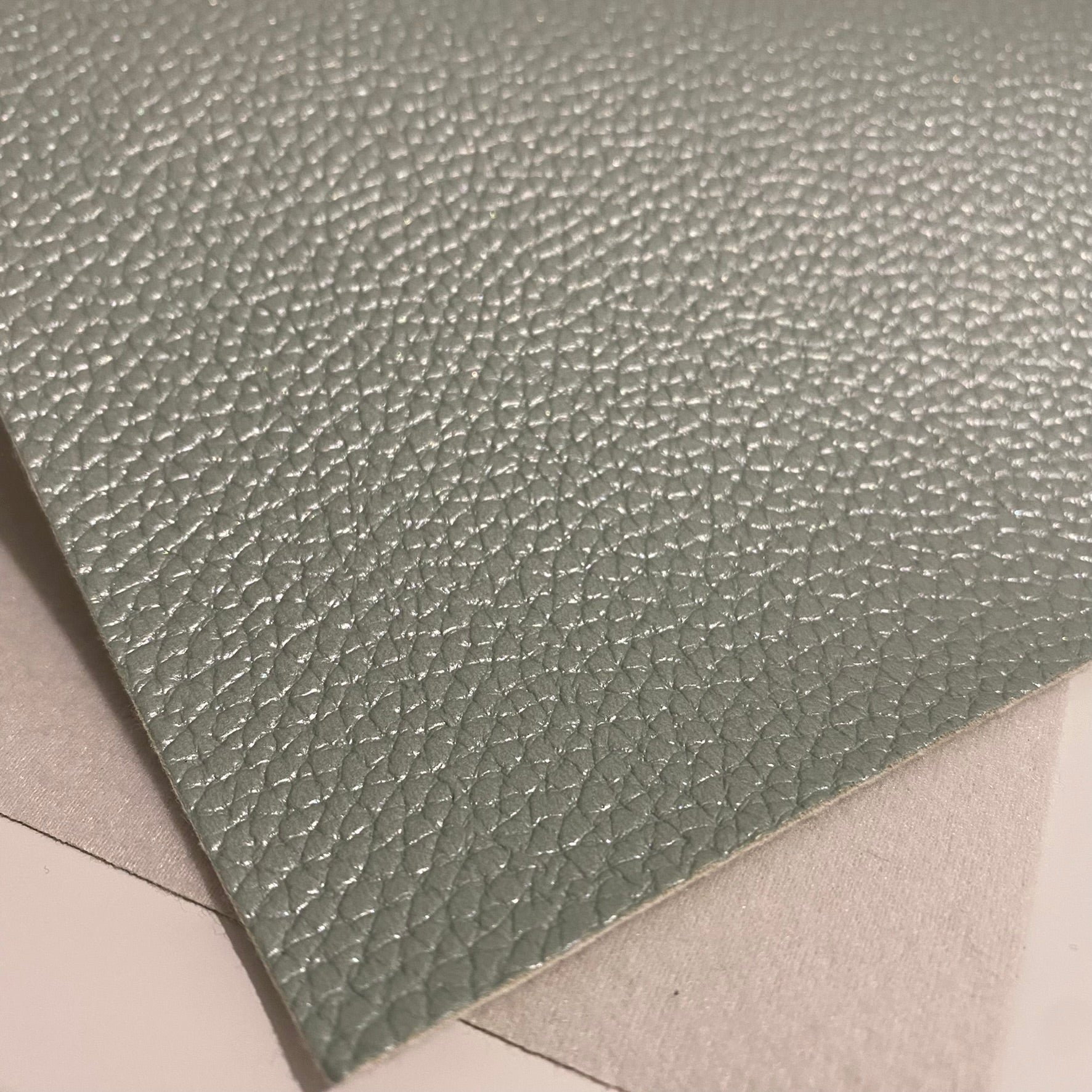 Green Pearl Litchi Faux Leather - FARYAL DESIGNS PTY LTD