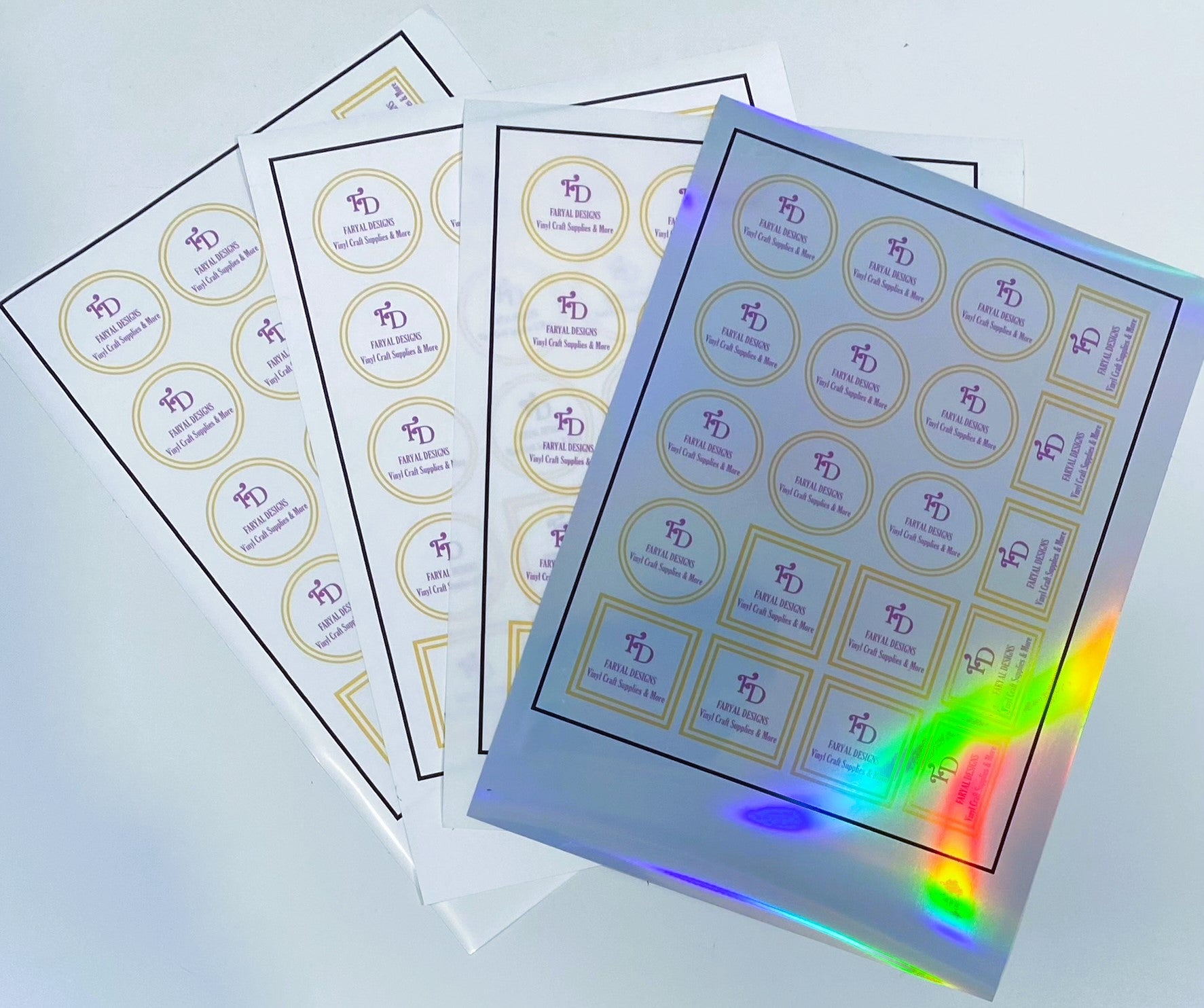 Faryal Designs Australia: Sticker Paper - Matte, Gloss, Holographic ...
