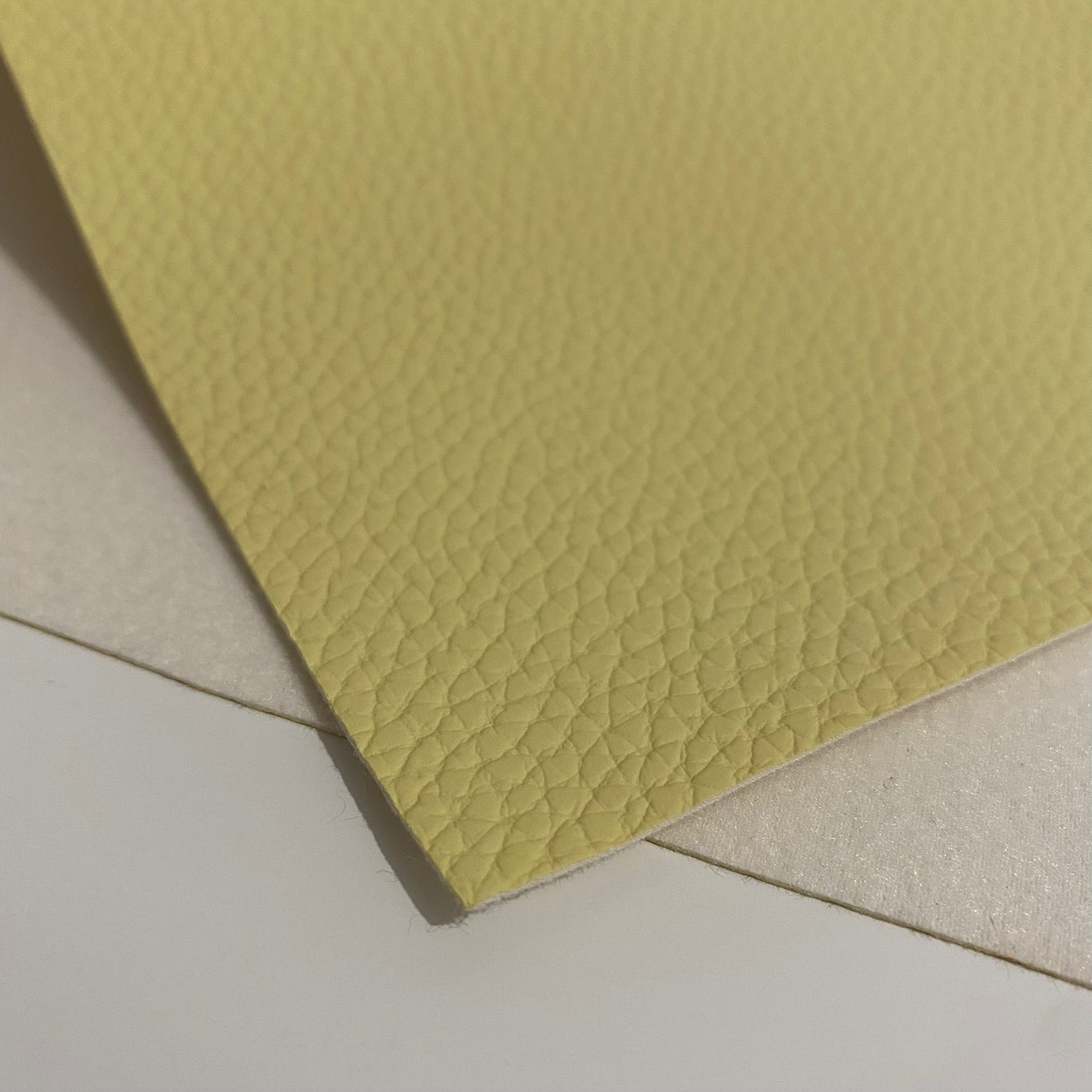 Light Yellow Litchi Faux Leather - FARYAL DESIGNS PTY LTD