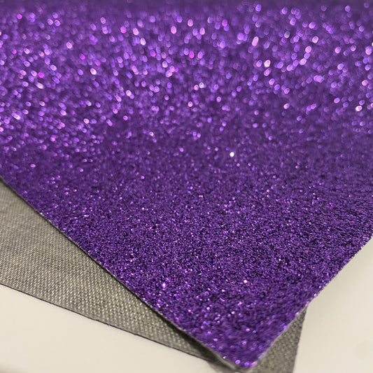 Purple Fine Glitter Faux Leather