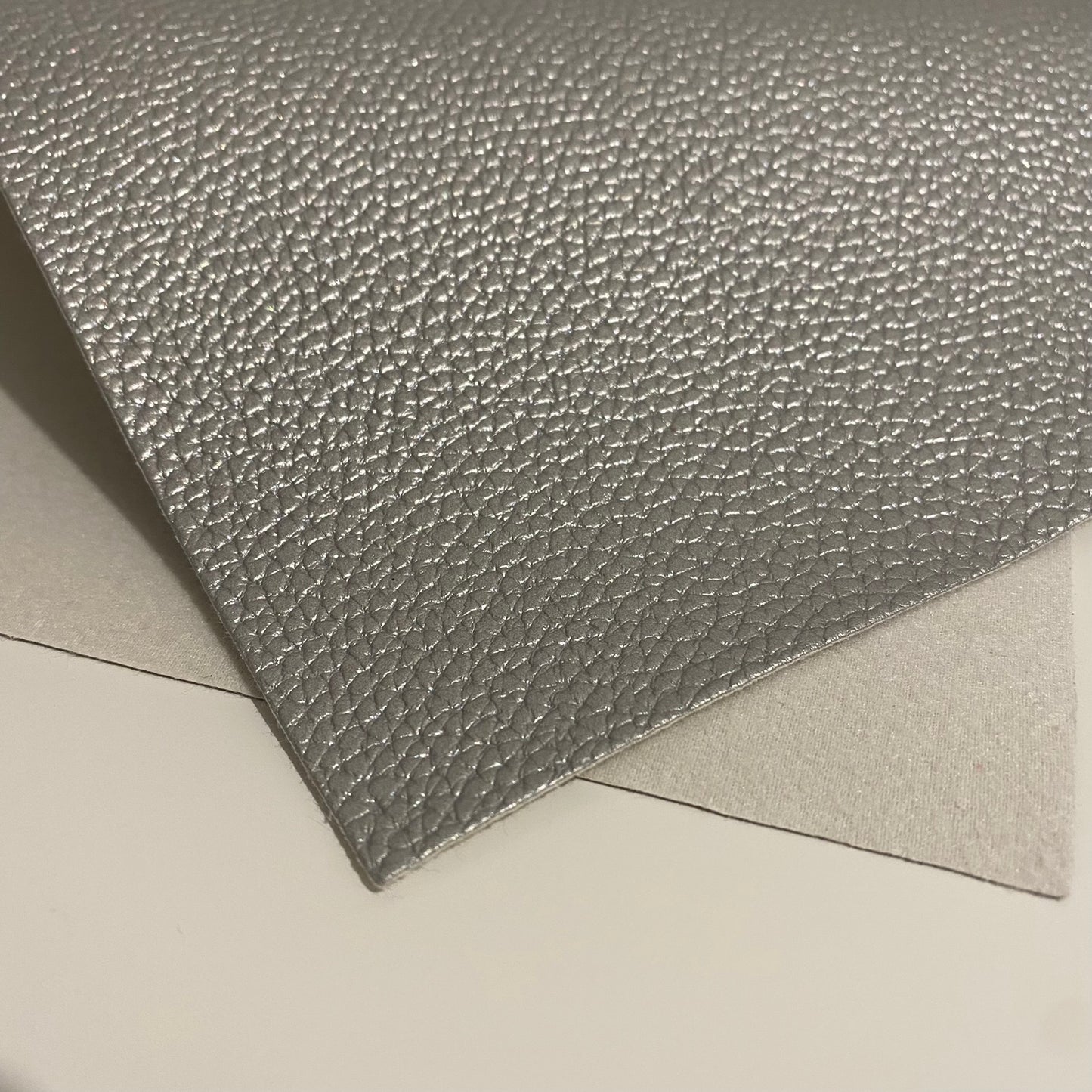 Silver Pearl Litchi Faux Leather - FARYAL DESIGNS PTY LTD