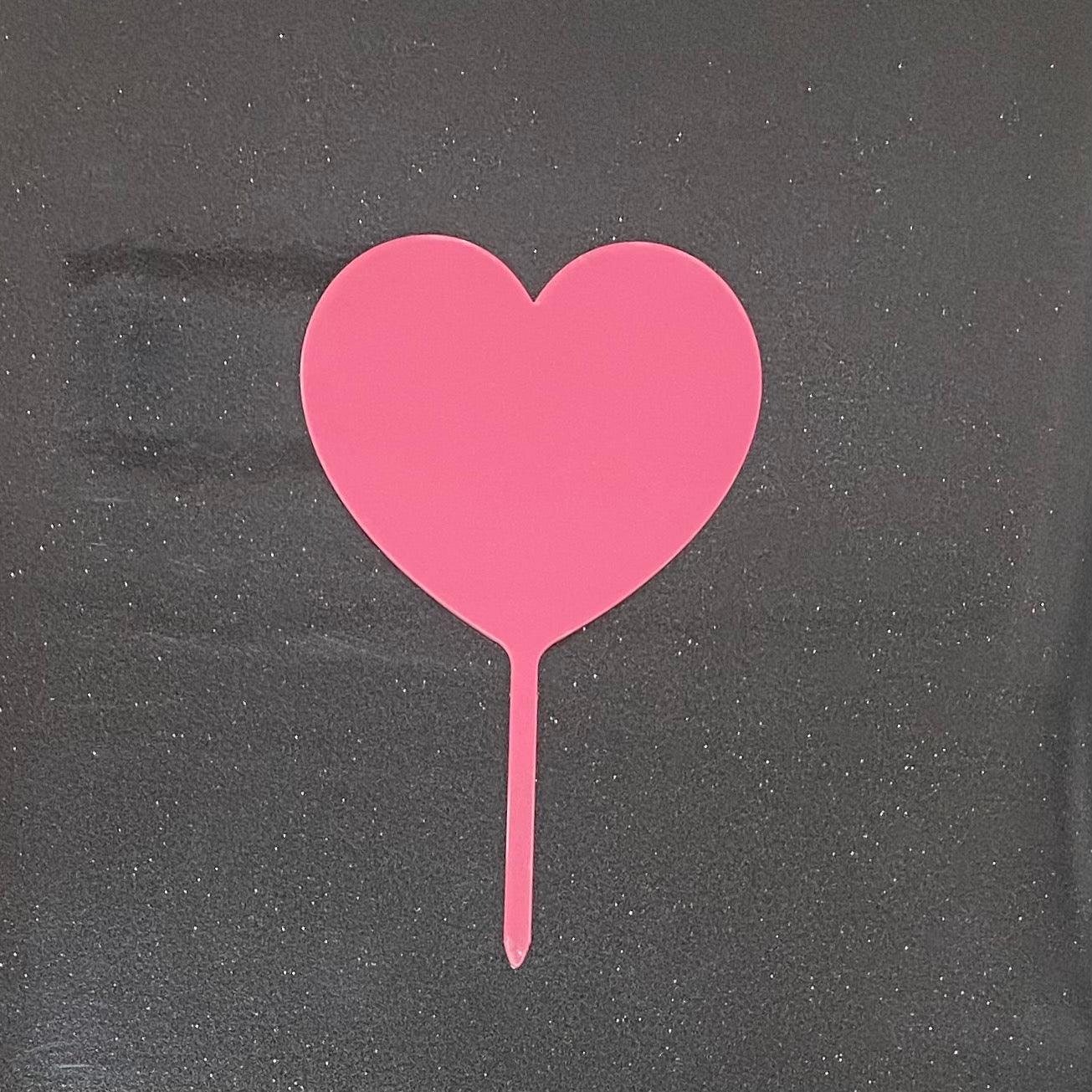 Heart Blank Acrylic Cake Toppers (Small) Faryal Designs Blanks 1.95 Faryal Designs