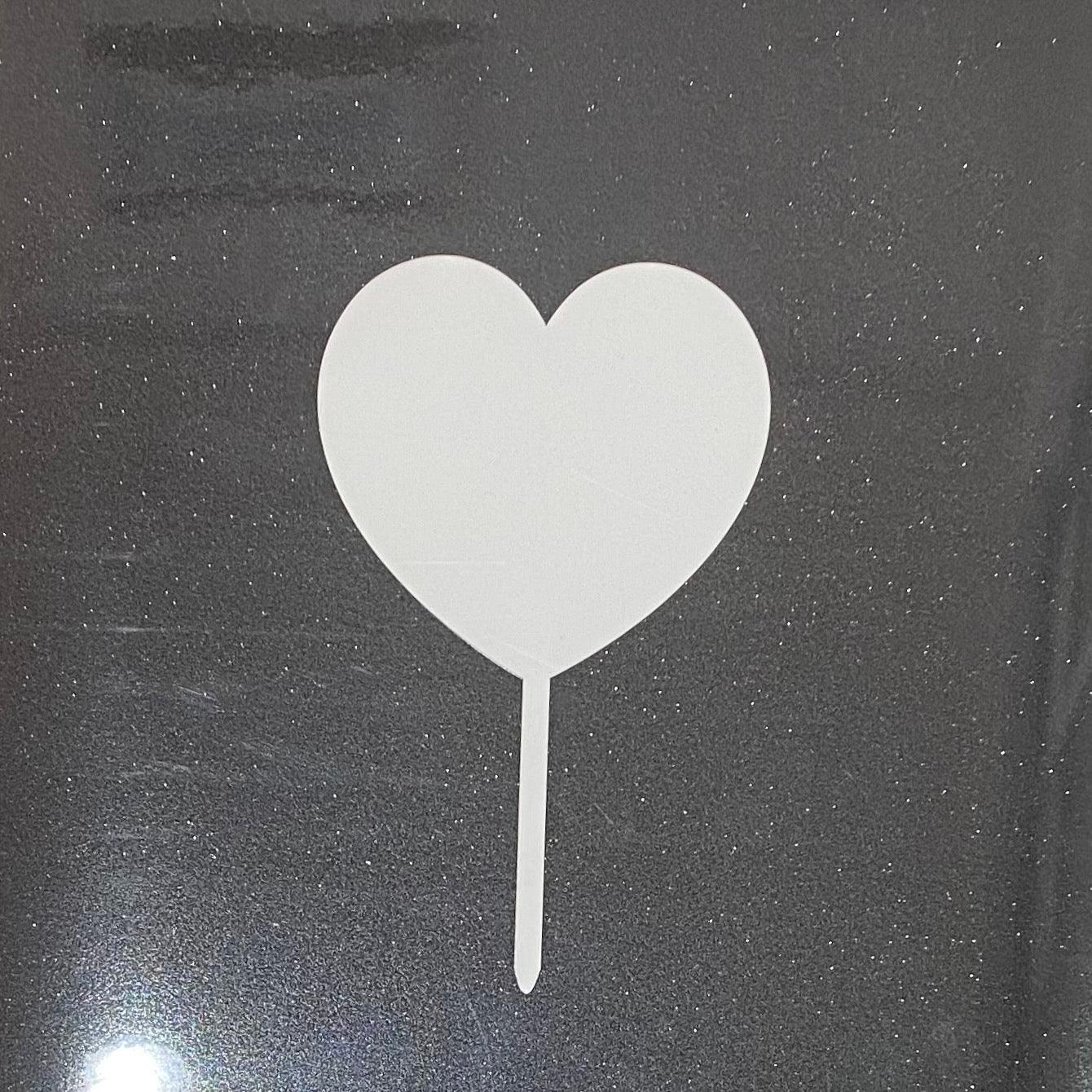 Heart Blank Acrylic Cake Toppers (Small) Faryal Designs Blanks 1.95 Faryal Designs