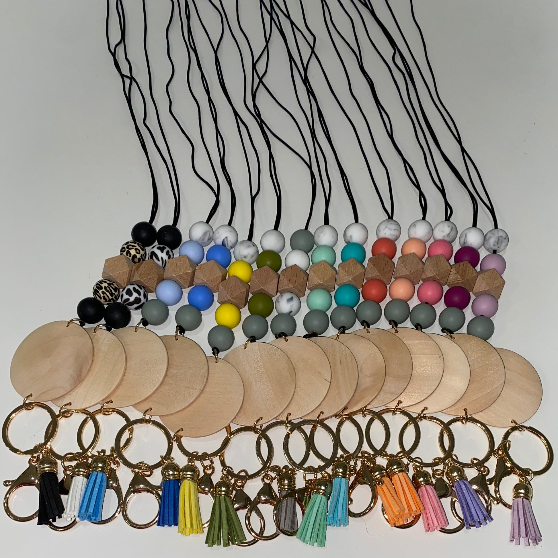 Wooden Disc Lanyards - FARYAL DESIGNS PTY LTD