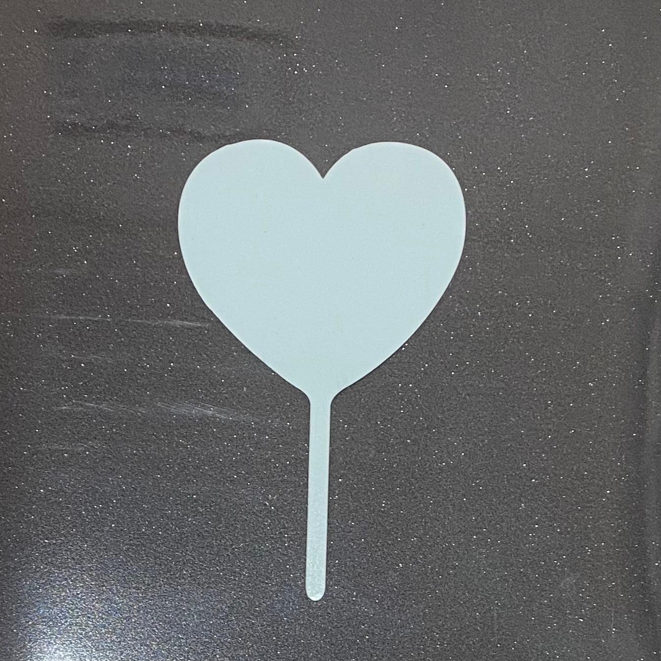 Heart Blank Acrylic Cake Toppers (Small) Faryal Designs Blanks 1.95 Faryal Designs