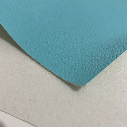 Turquoise Teal Litchi Faux Leather