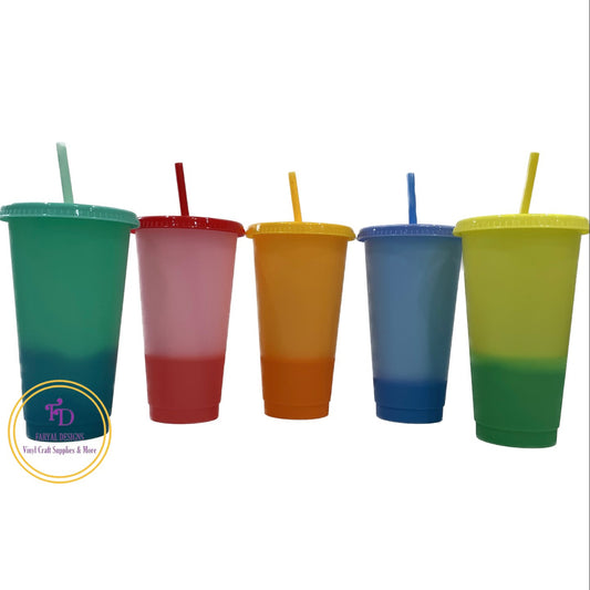 Colour Change Cups (Set of 5) 24Oz - FARYAL DESIGNS PTY LTD